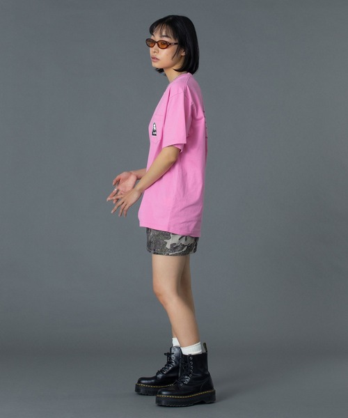 X-girl（エックスガール） tシャツ FACE AND WORDS POCKET S/S TEE 