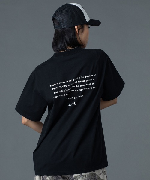 X-girl（エックスガール） tシャツ FACE AND WORDS POCKET S/S TEE