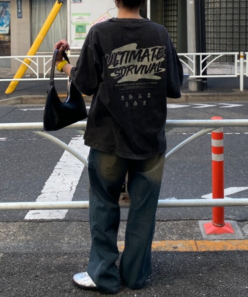 link lot tシャツ 古着オマージュ加工プリントTシャツ メンズ