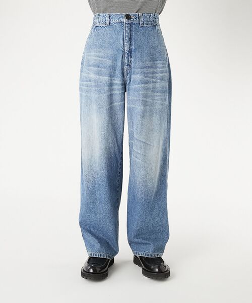 ワイドパンツ パンツ 5POCKET DENIM PANTS メンズ レディースの画像
