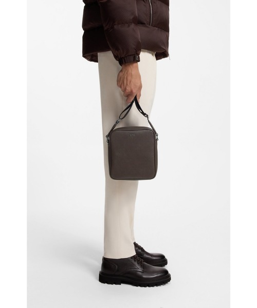 BIG BOSS☆新庄モデル☆トレシュ☆28cm☆ソール交換☆小さめ BOSS（HUGO BOSS） ショルダーバッグ レポーターバッグ レタリングロゴ