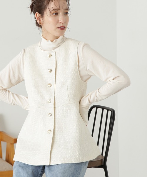 「N.(N. Natural Beauty Basic)」 ベスト MEDIUM グレー レディース_画像2