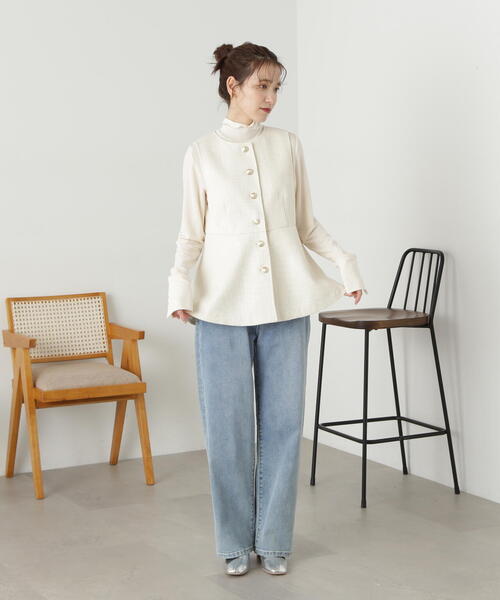 「N.(N. Natural Beauty Basic)」 ベスト MEDIUM グレー レディース_画像4