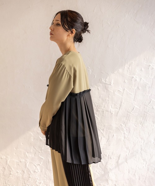 「OSMOSIS」 長袖ブラウス ONE SIZE ブラック レディース_画像10