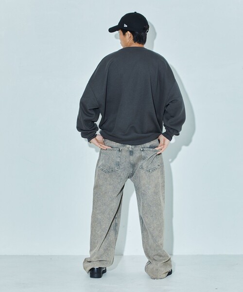 「FREAK'S STORE」 スウェットカットソー SMALL チャコールグレー メンズ_画像5