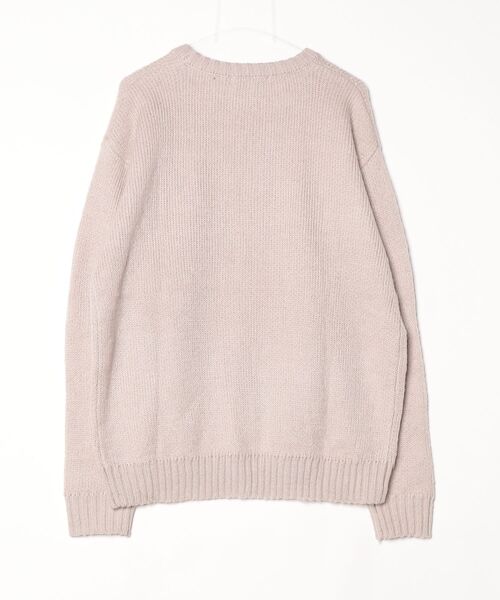 「U.S. POLO ASSN.」 長袖ニット L ピンク メンズ_画像2
