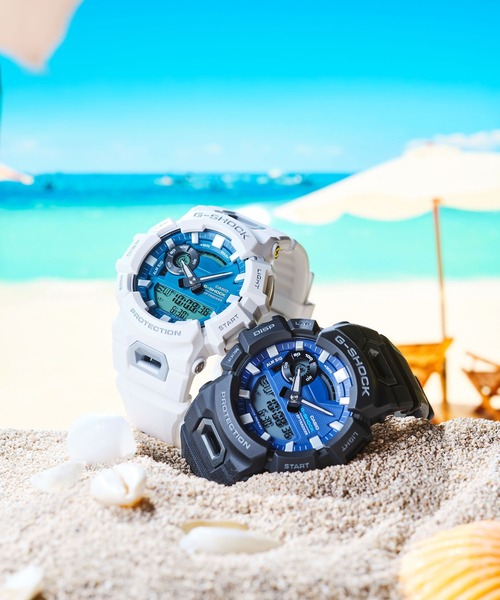 G-SHOCK 「G-SHOCK」 デジタル腕時計 FREE ホワイト×ブルー メンズ