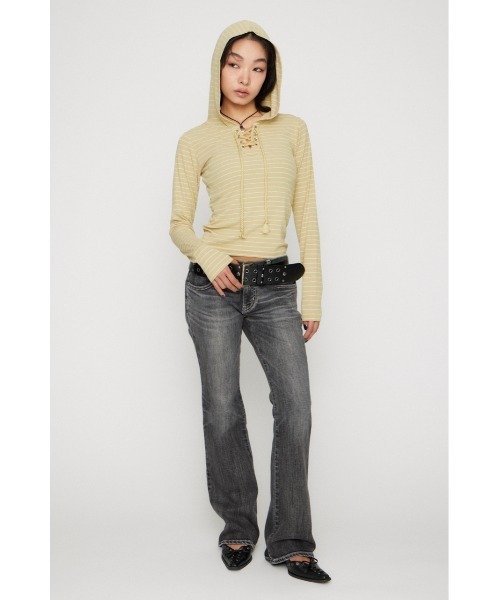 LAGUA GEM（ラグアジェム） パーカー LACE UP HOODIE トップス