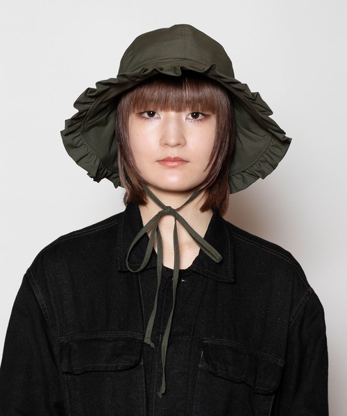 カシラ　ca4la ナイロン　ハット　フリル CA4LA（カシラ） 帽子 ハット RIPLY PA レディース : ZOZOTOWN Yahoo