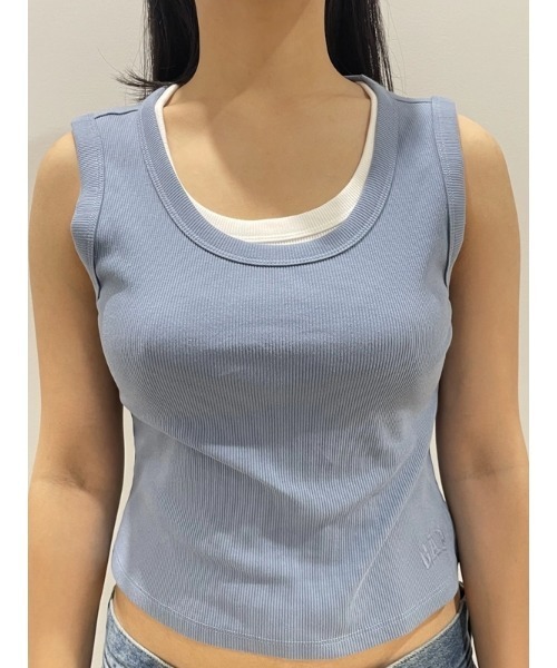 GAP（ギャップ） タンクトップ ノースリーブ Gapロゴ入り リブ