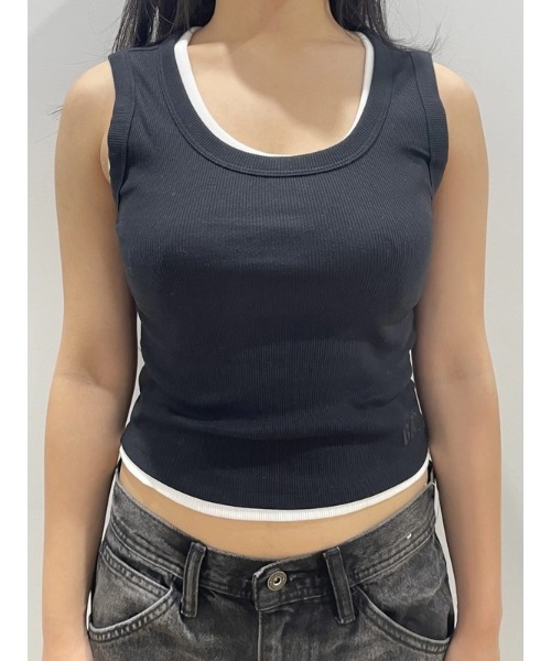 GAP（ギャップ） タンクトップ ノースリーブ Gapロゴ入り リブ