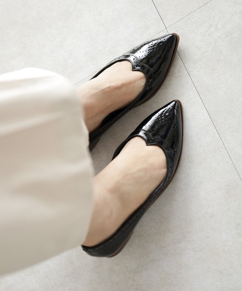 「SESTO」 フラットパンプス 24.0cm ブラック レディース_画像4