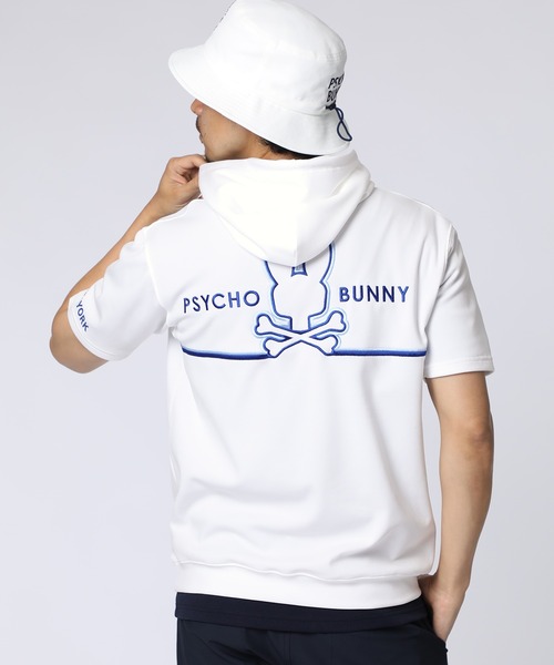 【XS】PsychoBunny サイコバニー パーカー 半袖 Psycho Bunny（サイコバニー） uvカット パーカー 「GOLF」シルエット