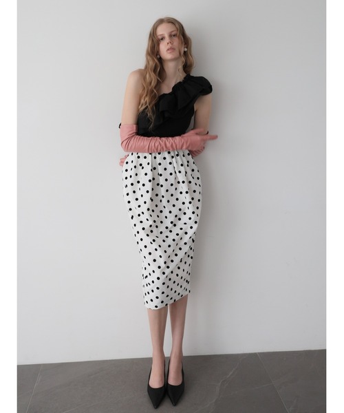 スカート BALLOON DOT MIDI SKIRT