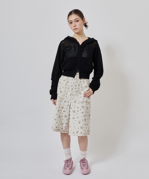 ニット セーター atmos pink Pointelle Knit Zip-up Hoodie / アトモス ピンク ポワンテル ニット ジップアップ フーディ レディース | atmos girls | 13
