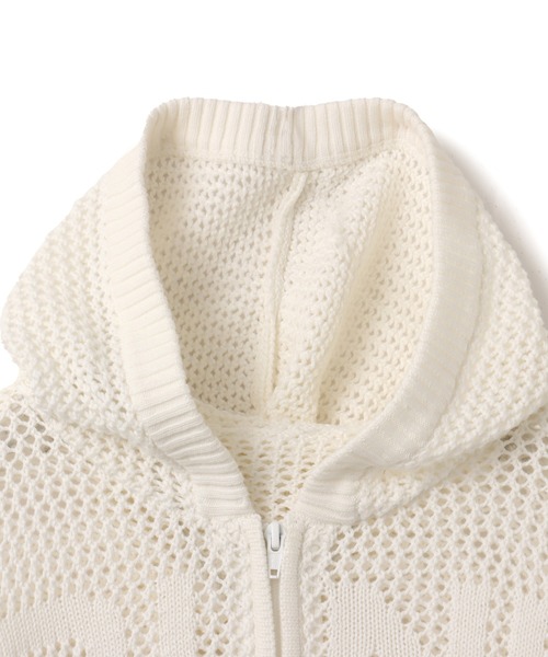 ニット セーター atmos pink Pointelle Knit Zip-up Hoodie / アトモス ピンク ポワンテル ニット ジップアップ フーディ レディース | atmos girls | 07