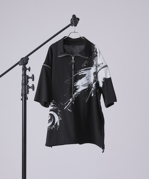 狐独 tシャツ プリントハーフジッププルオーバー メンズ レディース