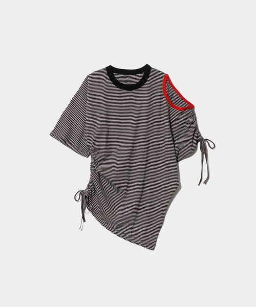 tシャツ Miller double-neck multi color T-shirt レディース メンズの画像
