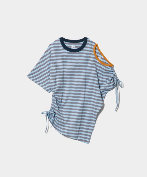 tシャツ Miller double-neck multi color T-shirt レディース メンズの画像