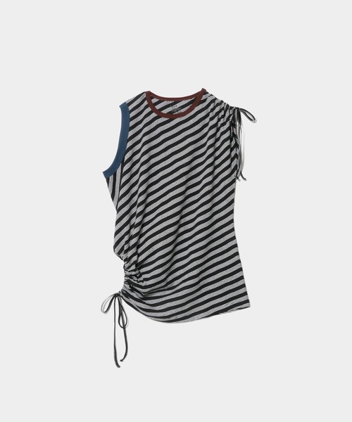 tシャツ Miller double-neck multi color T-shirt レディース メンズの画像