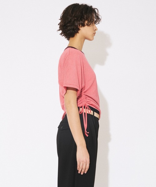 tシャツ Miller double-neck multi color T-shirt レディース メンズの画像
