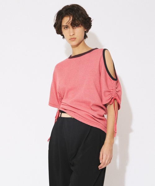 tシャツ Miller double-neck multi color T-shirt レディース メンズの画像