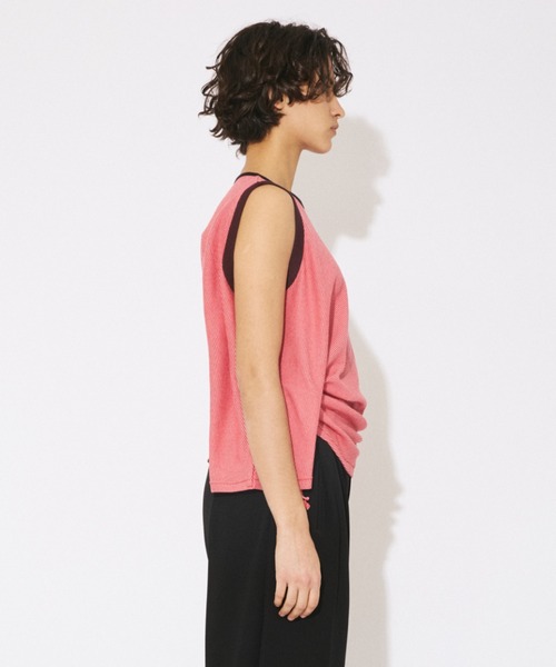 tシャツ Miller double-neck multi color T-shirt レディース メンズの画像