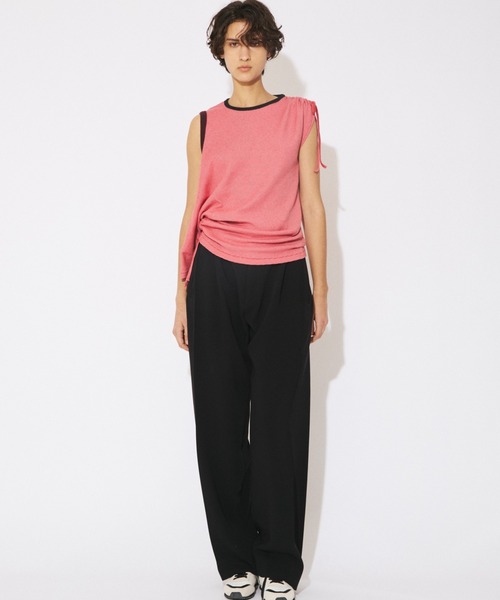 tシャツ Miller double-neck multi color T-shirt レディース メンズの画像