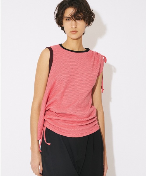 tシャツ Miller double-neck multi color T-shirt レディース メンズの画像