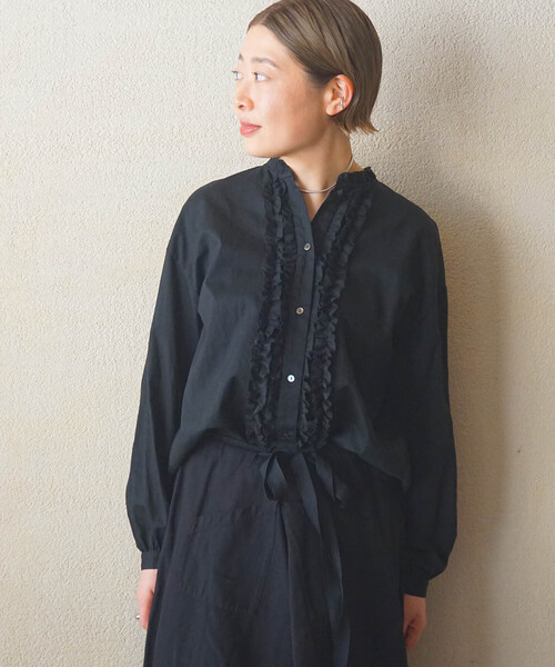 「JOURNAL STANDARD LUXE」 長袖ブラウス FREE ブラック レディース_画像3