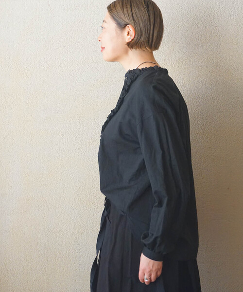 「JOURNAL STANDARD LUXE」 長袖ブラウス FREE ブラック レディース_画像4