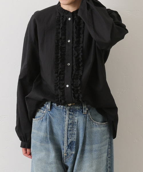 「JOURNAL STANDARD LUXE」 長袖ブラウス FREE ブラック レディース_画像8