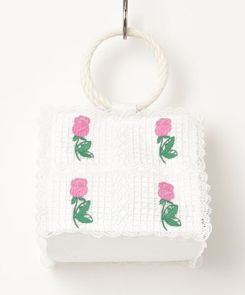 「MUVEIL」 刺繍ハンドバッグ FREE ホワイト レディース_画像2