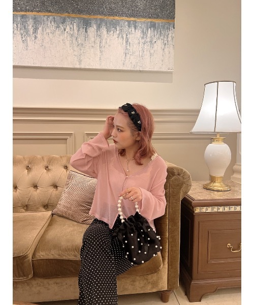 「JUMELLE」 カーディガン FREE ピンク レディース_画像9