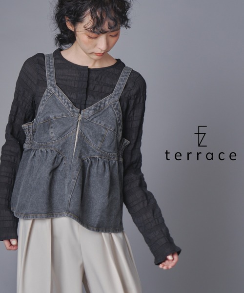 terrace キャミソール フロントジップデニムビスチェ : ZOZOTOWN Yahoo