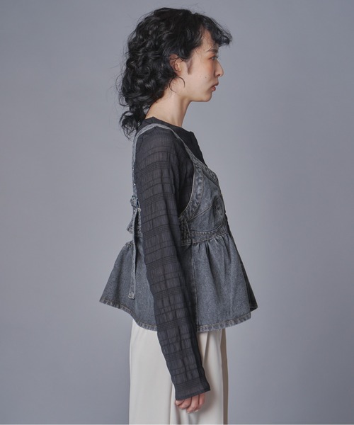 terrace キャミソール フロントジップデニムビスチェ : ZOZOTOWN Yahoo