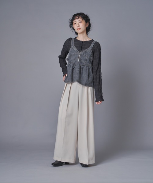 terrace キャミソール フロントジップデニムビスチェ : ZOZOTOWN Yahoo