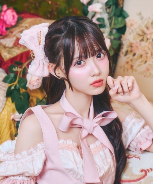 ReAmour ヘアクリップ ツイードレースリボンクリップ : ZOZOTOWN Yahoo
