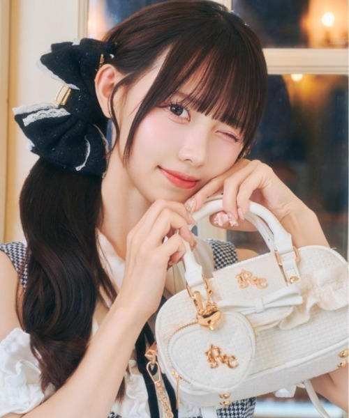 ReAmour ヘアクリップ ツイードレースリボンクリップ : ZOZOTOWN Yahoo