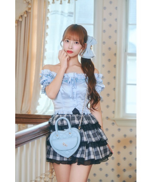 Rirandture ベアリボンオールインワン グレー　青系　XS ReAmour ヘアクリップ ツイードレースリボンクリップ : ZOZOTOWN Yahoo