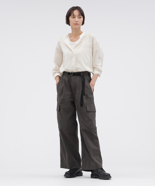 2025マーガレットハウエル　ソフトコットンポプリンシャツ　Ⅰ　半袖 MARGARET HOWELL（マーガレットハウエル） ブラウス シャツ 半袖 SOFT
