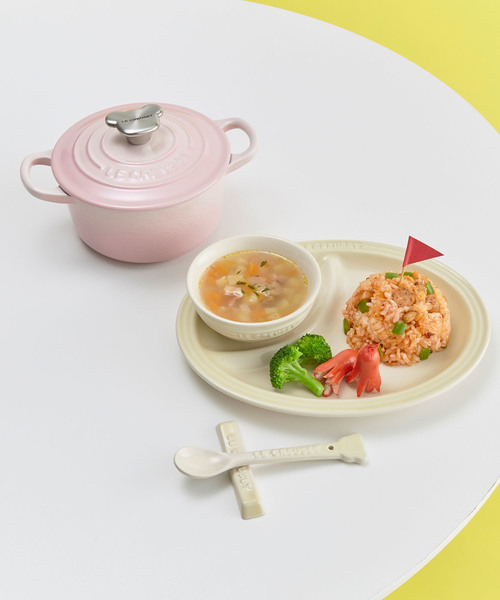LE CREUSET ココットロンド　ベアーツマミ　14cm ココット・ロンド 14cm ベアーツマミ メレンゲ | ベビー・キッズ