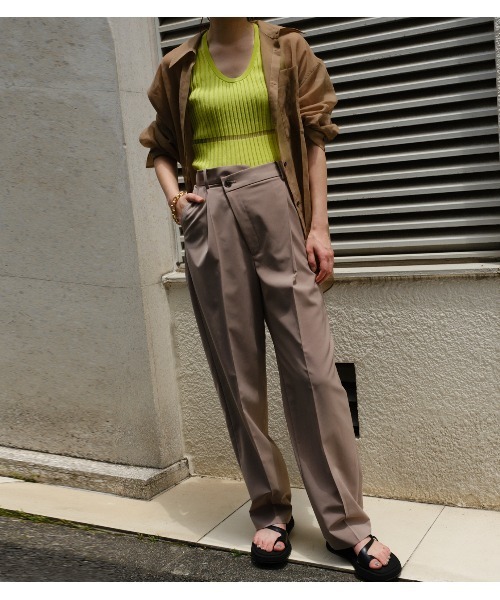 ニット セーター Sheer Blocking Tank Top レディース