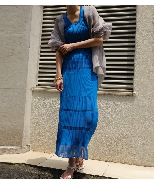 ニット セーター Sheer Blocking Tank Top レディース LE CIEL BLEU ニット セーター Sheer Blocking Tank Top