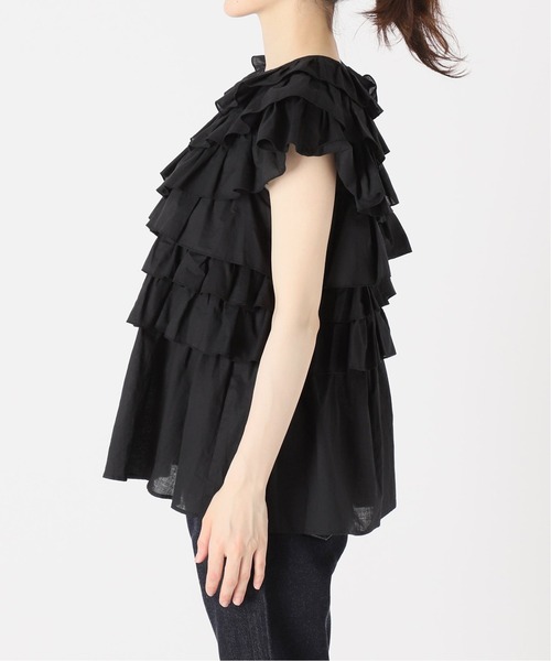 IENA LA BOUCLE（イエナラブークル） シャツ ブラウス コットンフリル 