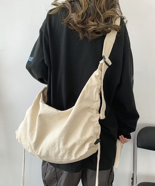 Revo. ショルダーバッグ バッグ 2way ギャザーデザイン キャンバス