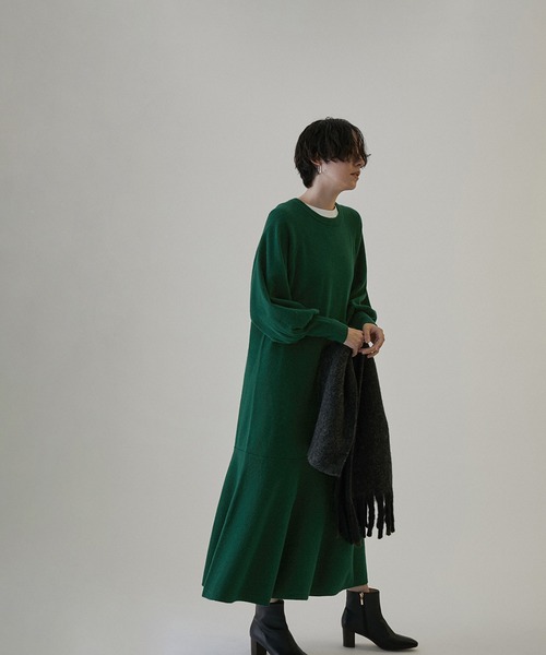 uni's room■2color バルーンヘムロングワンピース OP-SS24-20 uni's room□2color バルーンヘムロングワンピース OP-SS24-20
