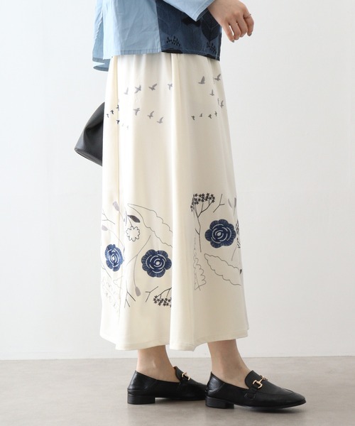 Emago スカート EMAGO 鳥と花刺繍スカート : ZOZOTOWN Yahoo!店