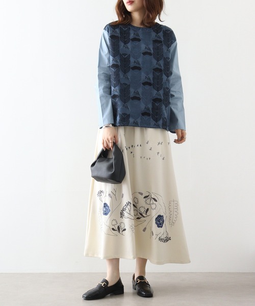 Emago スカート EMAGO 鳥と花刺繍スカート : ZOZOTOWN Yahoo!店
