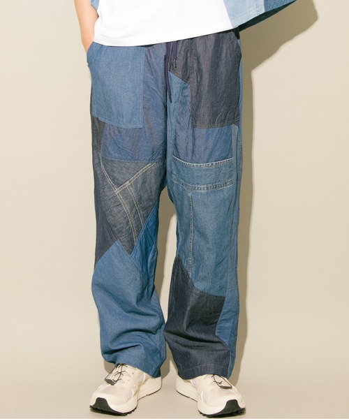 Johnbull(ジョンブル) パンツ 「rebear by Johnbull」パッチワーク Johnbull(ジョンブル) パンツ 「rebear by Johnbull」パッチワーク